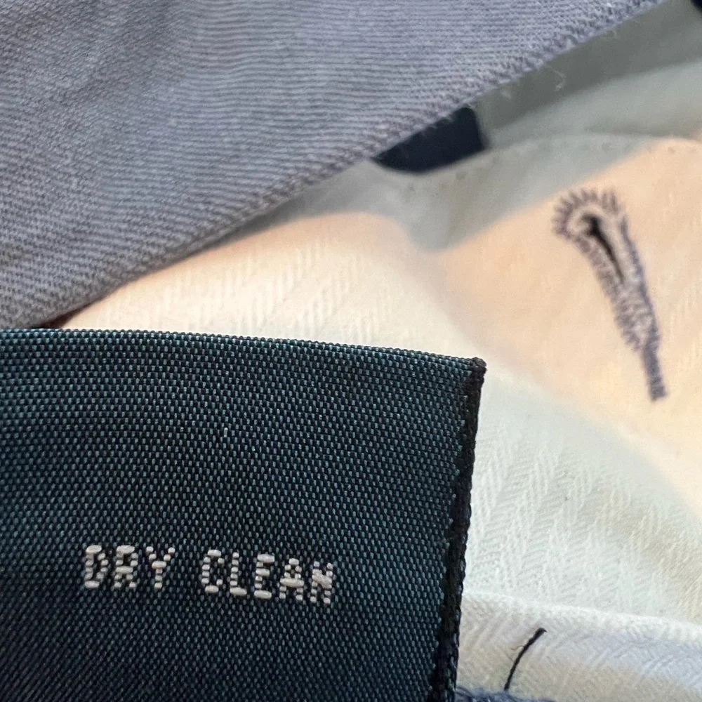 POLO RALPH LAUREN classic fit, flat front linen & silk trousers, blue size 38×30